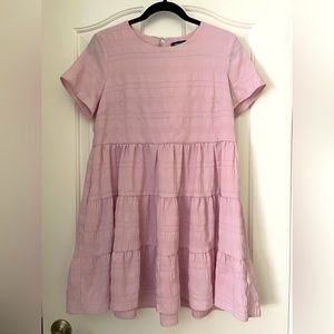 Urban Outfitters Tess Tiered Mini Dress in Lavender